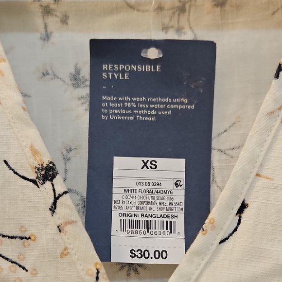 Universal Thread Puff Sleeve V Neck Floral Mini Dress Size XS NWT - Picture 5 of 8